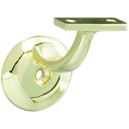 NATIONAL HARDWARE V140 Handrail Bracket with Round Base Brass Finish N332791